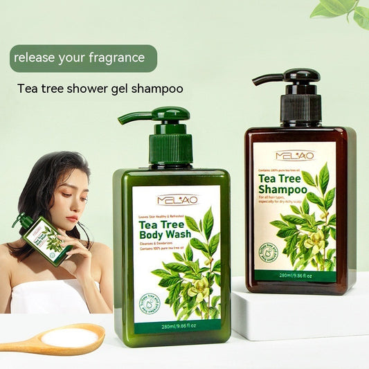 Tea Tree Shower Gel Shampoo Lasting Fragrance Nourishing Moisturizing